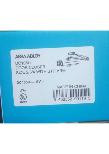 Dirsek Kollu Hidrolik Kapatıcı Yangına Dayanıklı DC105U Assa Abloy 65-80 kg fiyatları
