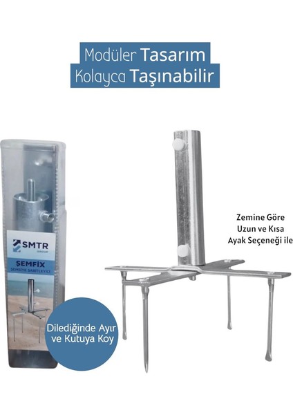Şemfix - Şemsiye Kazığı, Şemsiye Tutucu, Şemsiye Sabitleyici, Bahçe ve Plaj Şemsiyesi Kazığı fırsatları