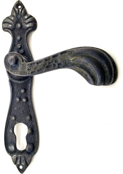 Antika Tarz Dekoratif Pirinç Mevlana Oda Kapı Kolu - 228X48 Mm, Oksit