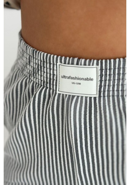 Kadın Elastik Bel Çizgili Jogger Pantolon modelleri