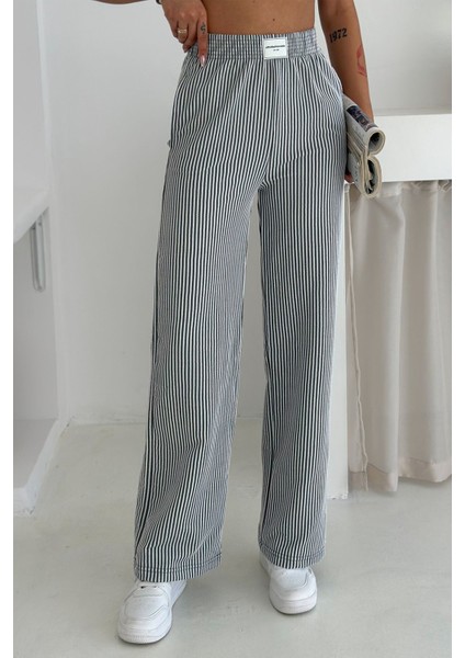 Kadın Elastik Bel Çizgili Jogger Pantolon fırsatları