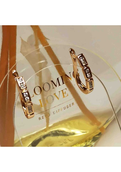 Xuping Zirkon Taşlı Oval Kare Taşlı Küpe modelleri