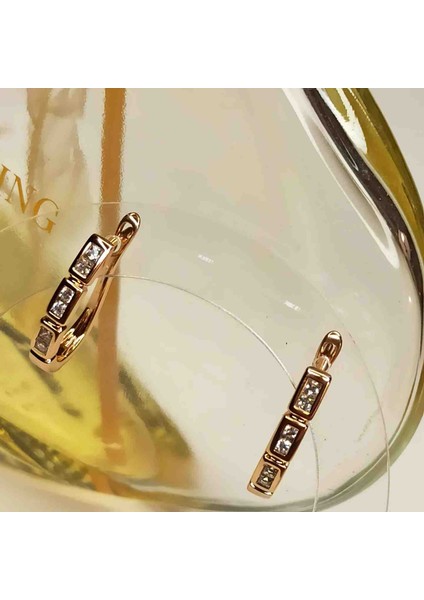 Xuping Zirkon Taşlı Oval Kare Taşlı Küpe fırsatları