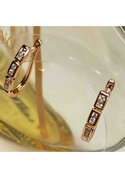 Xuping Zirkon Taşlı Oval Kare Taşlı Küpe indirimleri