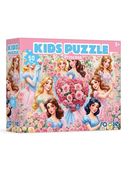 Prensesler Çocuk Puzzle 50 Parça