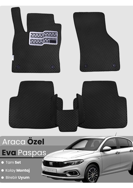 Fiat Egea (2015-2025) Uyumlu Eva Paspas Tam Set – Birebir Uyum, Araca Özel Tasarım,kolay Montaj