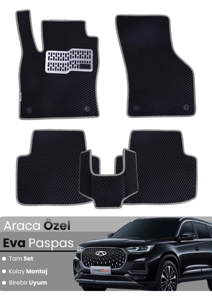 Chery Tiggo 8 Pro Eva Paspas Tam Set – Birebir Uyum,araca Özel Tasarım,su Geçirmez,kolay Montaj