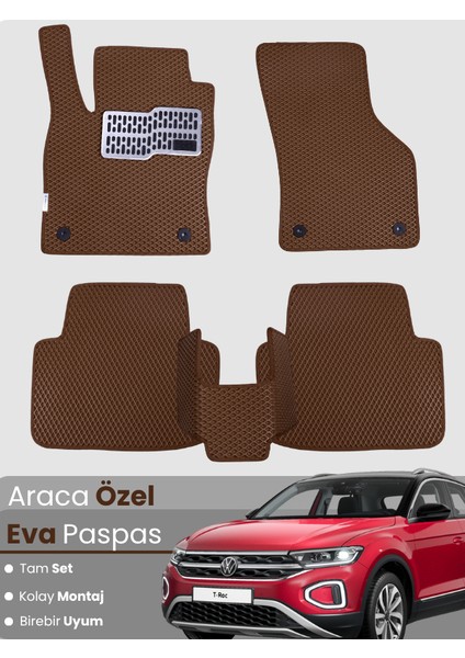 Volkswagen T-Roc (2017-2025) Uyumlu Eva Paspas Tam Set – Birebir Uyum,araca Özel Tasarım