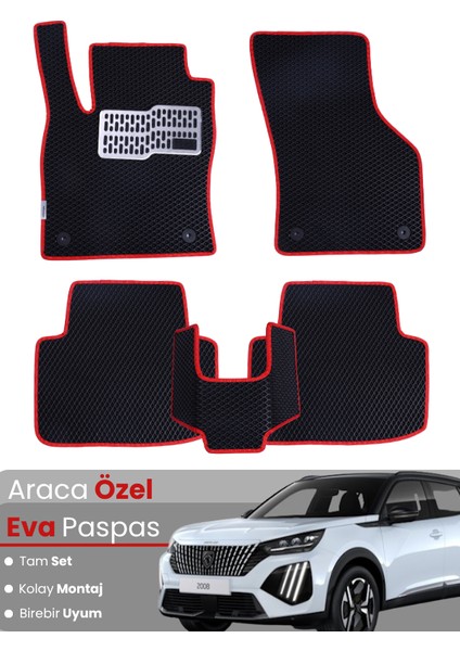 Peugeot 2008 Benzinli (2020-2025) Uyumlu Eva Paspas Tam Set–araca Özel Kesim,kaymaz,kolay Montaj