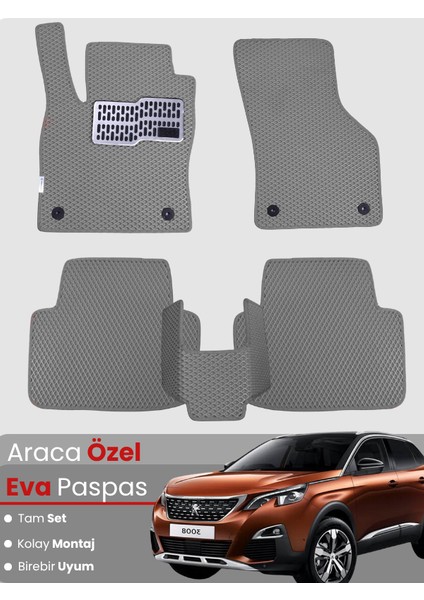 Peugeot 3008 (2017-2020) Uyumlu Eva Paspas Tam Set – Birebir Uyum,araca Özel Tasarım,su Geçirmez