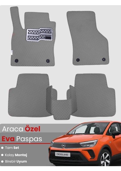 Opel Crossland (2020-2025) Uyumlu Eva Paspas Tam Set – Birebir Uyum,su Geçirmez,hızlı Montaj