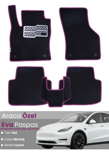 Tesla Model Y (2019-2024) Uyumlu Eva Paspas Tam Set – Birebir Uyum,araca Özel Tasarım,su Geçirmez