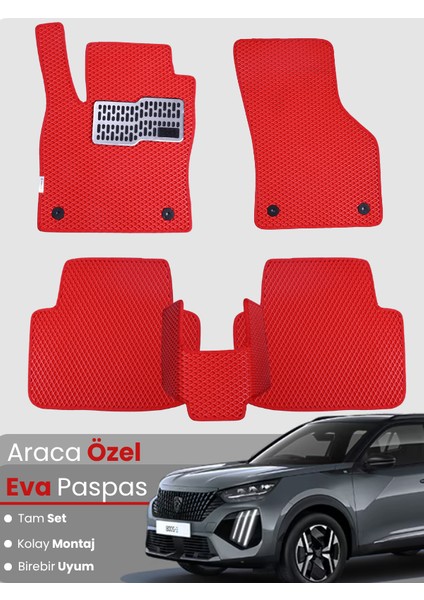 Peugeot 2008 Elektrikli (2023-2025) Uyumlu Eva Paspas Tam Set–birebir Uyum,su Geçirmez,hızlı Montaj