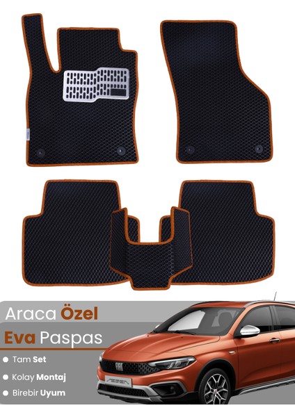Fiat Egea Cross,hatchback Uyumlu Eva Paspas Tam Set – Birebir Uyum, Araca Özel Tasarım,kolay Montaj