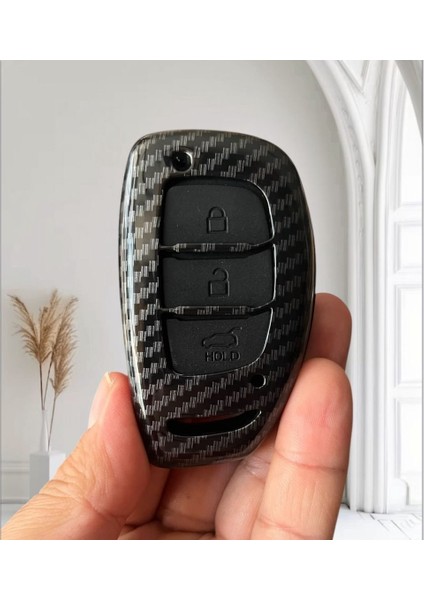 Hyundai Elantra IX35 Tucson I10 I20 I30 I40 IX35 Karbon Anahtar Koruma Kılıfı
