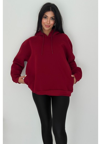 Kadın Oversize Kapüşonlu Sweatshirt – Rahat Kesim & Yumuşak Dokulu fiyatları