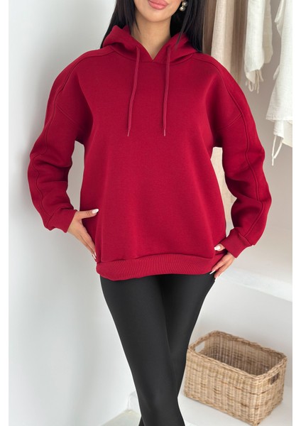Kadın Oversize Kapüşonlu Sweatshirt – Rahat Kesim & Yumuşak Dokulu fırsatları