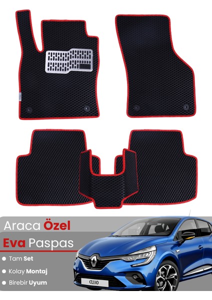 Renault Clio 5 Hatchback (2020-2025) Uyumlu Eva Paspas Tam Set – Birebir Uyum,araca Özel Tasarım