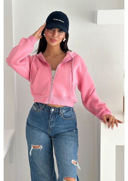 Kadın Gri Fermuarlı Oversize Hoodie – Günlük & Sokak Stili modelleri