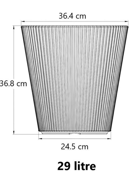 So-Lns3 Dekoratif Luna Saksı 29 Lt Siyah 3 Adet modelleri