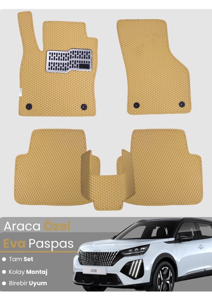 Peugeot 2008 Benzinli (2020-2025) Uyumlu Eva Paspas Tam Set–araca Özel Kesim,kaymaz,kolay Montaj
