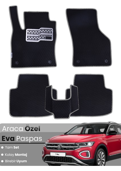 Volkswagen T-Roc (2017-2025) Uyumlu Eva Paspas Tam Set – Birebir Uyum,araca Özel Tasarım
