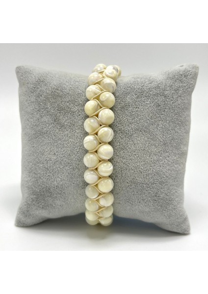 Sertifikalı Çift Sıra Doğal Taş Makrome Bileklik Ayarlanabilir Ölçü fırsatları