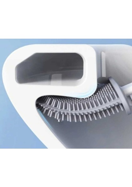 Beyaz Silikon Wc Temizleme Fırçası, Hijyenik ve Dayanıklı Tasarım