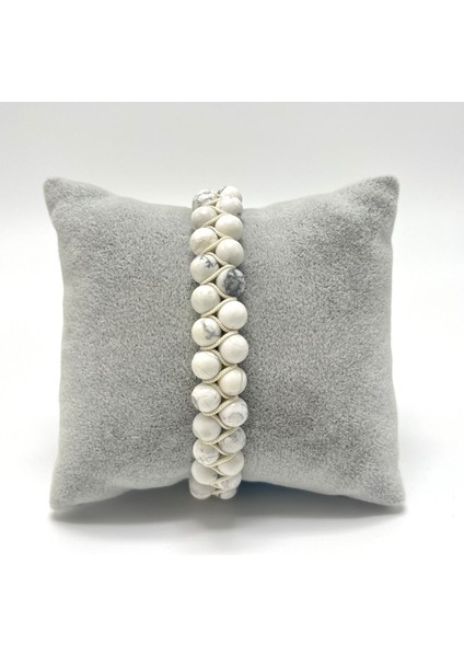 Sertifikalı Havlit Çift Sıra Doğal Taş Makrome Bileklik Ayarlanabilir Ölçü fırsatları