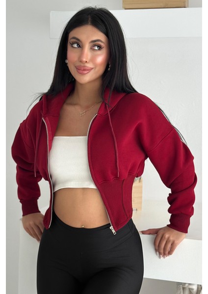 Kadın Siyah Fermuarlı Hoodie – Minimal Sokak Ruhuyla fiyatları