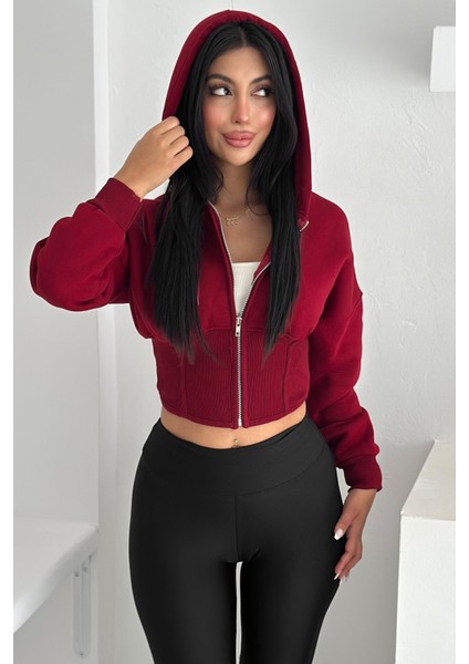 Kadın Siyah Fermuarlı Hoodie – Minimal Sokak Ruhuyla indirimleri