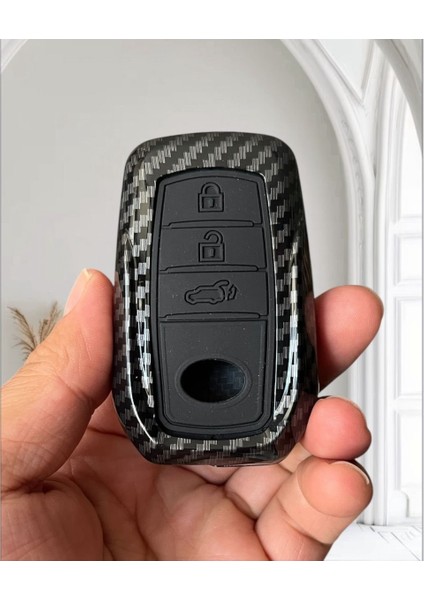 Toyota Chr C-Hr Camry Corolla Cross Prius Prado Rav4 Hilux Karbon Anahtar Kılıfı
