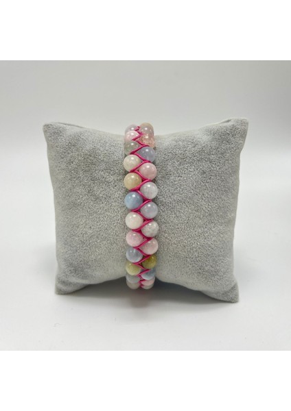 Sertifikalı Helkum Çift Sıra Doğal Taş Makrome Bileklik Ayarlanabilir Ölçü fırsatları