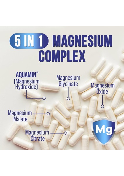 Magnesium Complex 500 Mg – 4 Farklı Magnezyum Formu – Yüksek Emilimli Formül – 60 Kapsül fırsatları