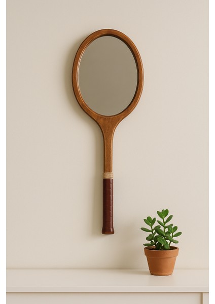 Ahşap Duvar Aynası Vintage Tenis Raket modelleri