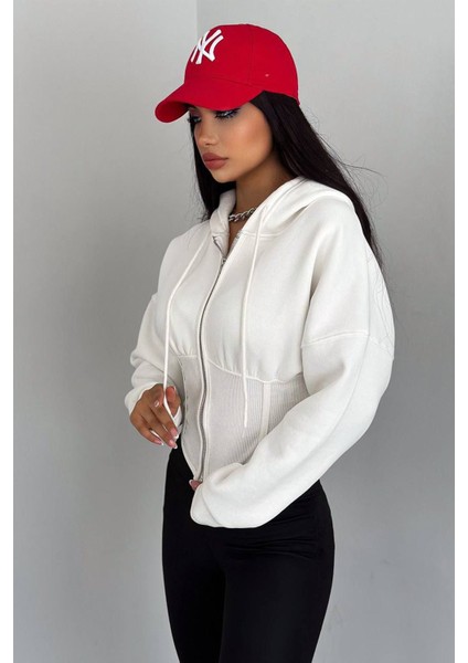 Kadın Siyah Fermuarlı Hoodie – Minimal Sokak Ruhuyla fiyatları