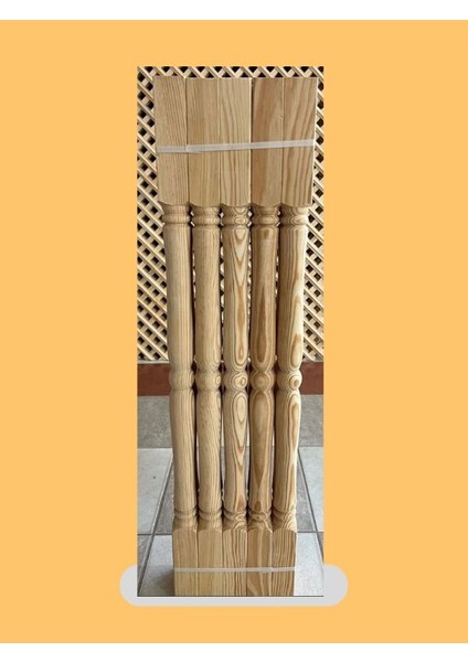 Ahşap Merdiven Korkuluk 75 cm – 10’lu Set (Dekoratif Merdiven Tırabzanı)