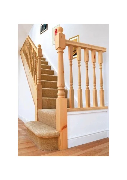 Ahşap Merdiven Korkuluk 75 cm – 10’lu Set (Dekoratif Merdiven Tırabzanı) fiyatları