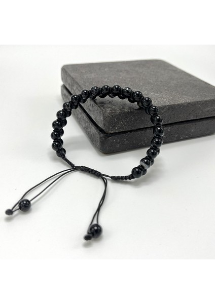 Sertifikalı Göz Akik Çift Sıra Doğal Taş Makrome Bileklik Ayarlanabilir Ölçü modelleri