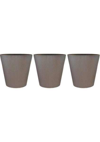 So-Lns3 Dekoratif Luna Saksı 29 Lt Mocha 3 Adet