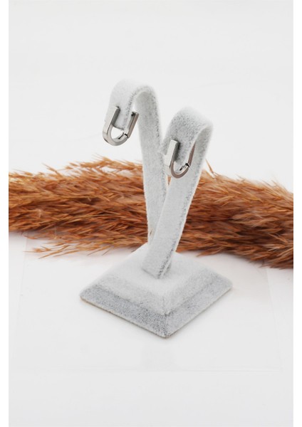 Kadın Çelik Basic Geometrik 1.5 cm U Model Klipsli Küpe fiyatları