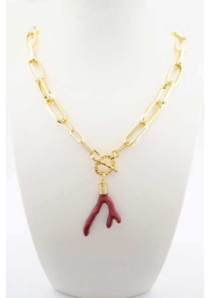 Kadın Özel Tasarım Dal Figürlü Kalın Zincirli Kolye fiyatları