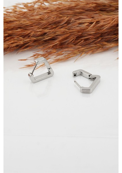 Kadın Çelik Basic Geometrik 1.5cm Üçgen Moldel Klipsli Küpe fiyatları