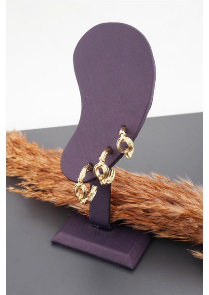 Kadın Basic 3 Boy 3'lü Küpe Seti