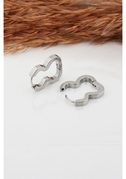 Kadın Çelik Basic Geometrik 2 cm Klipsli Küpe fiyatları