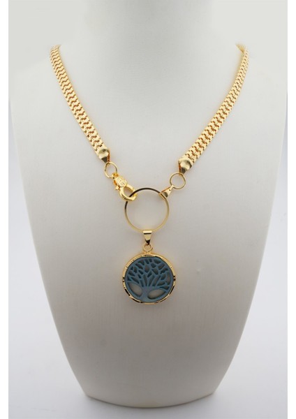 Kadın Özel Tasarım Hayat Ağacı Figürlü Yılan Zincir Kolye fiyatları