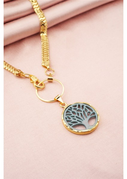 Kadın Özel Tasarım Hayat Ağacı Figürlü Yılan Zincir Kolye modelleri