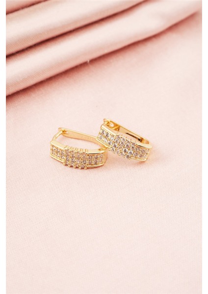 Kadın Altın Kaplama Zirkon 2'li Küpe fiyatları