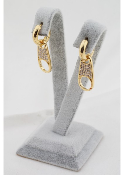 Kadın Altın Kaplama Zirkon Taşlı Küpe fiyatları