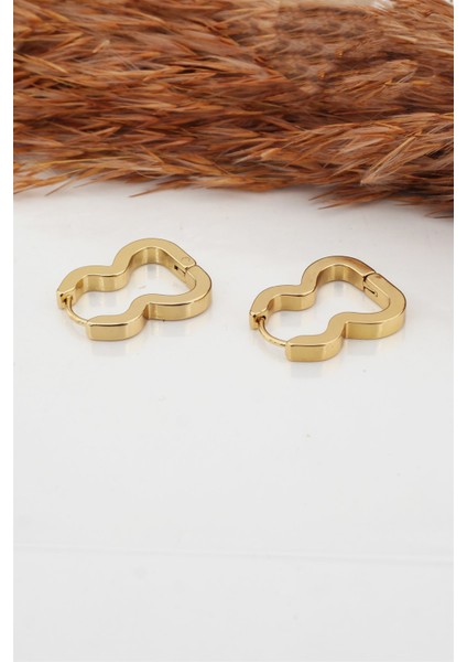 Kadın Çelik Basic Geometrik 2 cm Klipsli Küpe modelleri